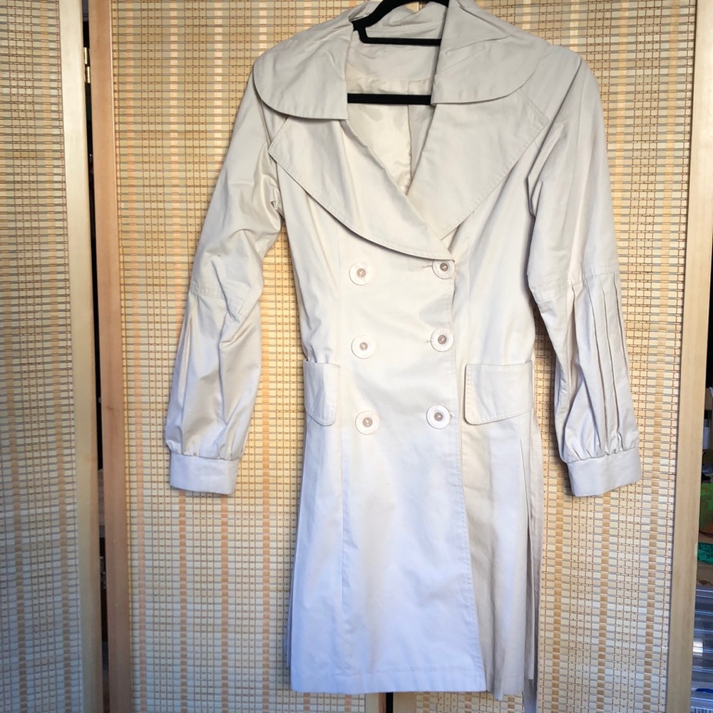 Cotton Cream Japanese trench coat
